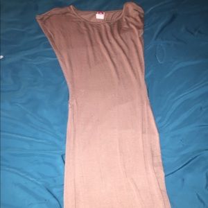 Side boob out bodycon midi dress